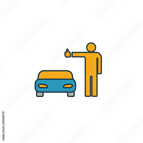 Autostop icon. Simple element from travel icons collection. Creative Autostop icon ui, ux, apps, software and infographics