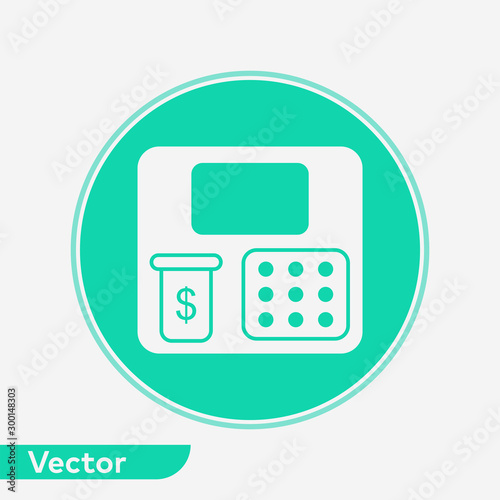 Atm vector icon sign symbol