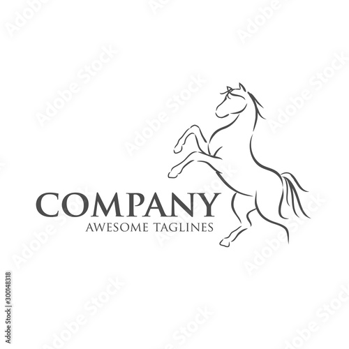 simple horse vector illustration best for sport races logo