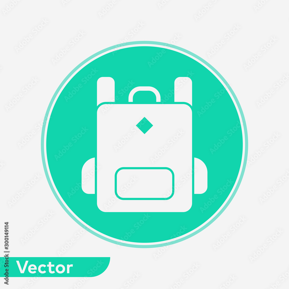 Backpack vector icon sign symbol