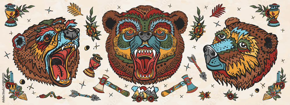 Neotraditional American Traditional tattoo by Mark Fernandez