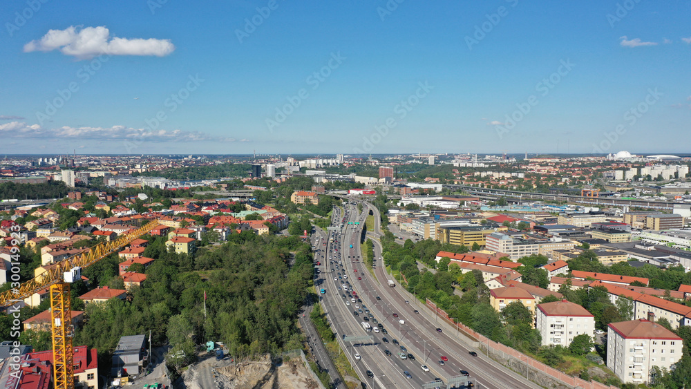 aerial view of south of Stockholm Sweden