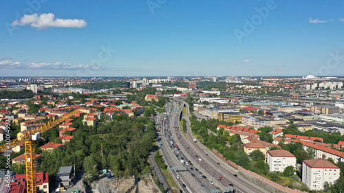 aerial view of south of Stockholm Sweden © Joakim
