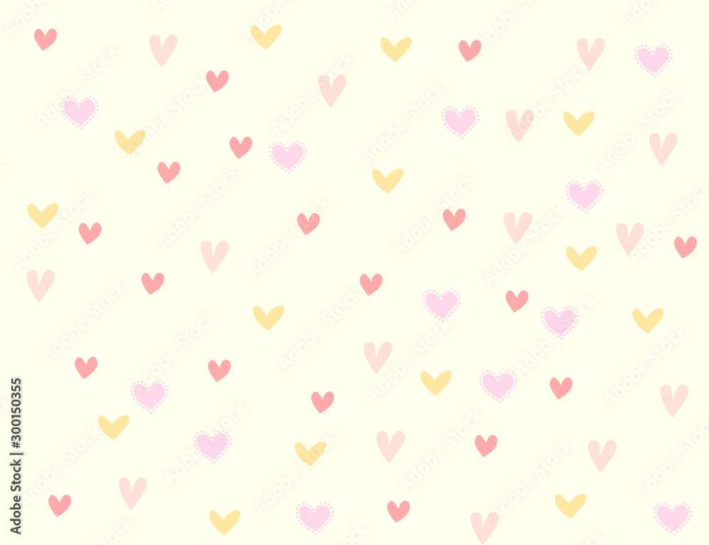 Seamless background with hearts.Heart wrapping paper for decorating on valentines day or other occasions.