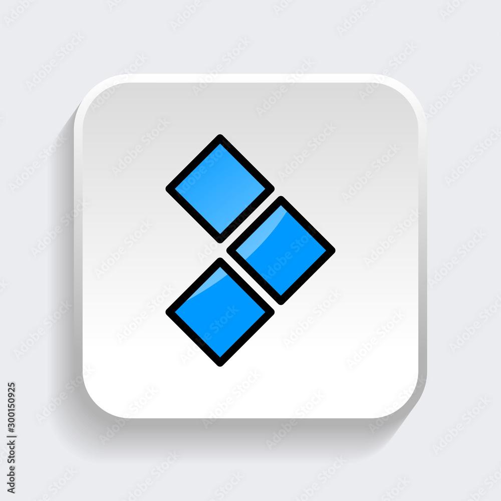 Vector Arrow icon with trendy flat style icon for web site design, logo, app, UI. Blue color isolated on white background Vector Arrow icon with trendy flat style icon for web site design, logo, app, UI. Blue color isolated on white background