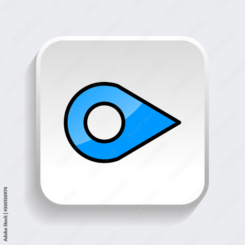 Vector Arrow icon with trendy flat style icon for web site design, logo, app, UI. Blue color isolated on white background Vector Arrow icon with trendy flat style icon for web site design, logo, app, UI. Blue color isolated on white background