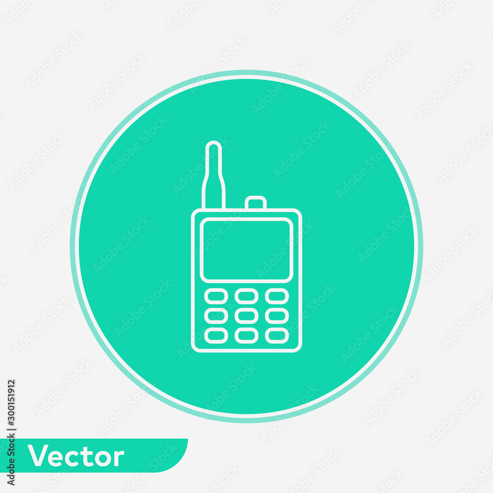 Walkie talkie vector icon sign symbol