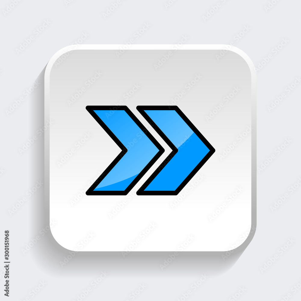 Vector Arrow icon with trendy flat style icon for web site design, logo, app, UI. Blue color isolated on white background Vector Arrow icon with trendy flat style icon for web site design, logo, app, UI. Blue color isolated on white background