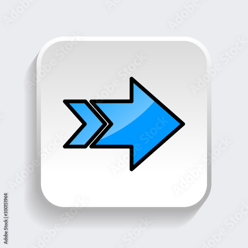 Free Download Vector Arrow icon with trendy flat style icon for web site design, logo, app, UI. Blue color isolated on white background - GFXLoad