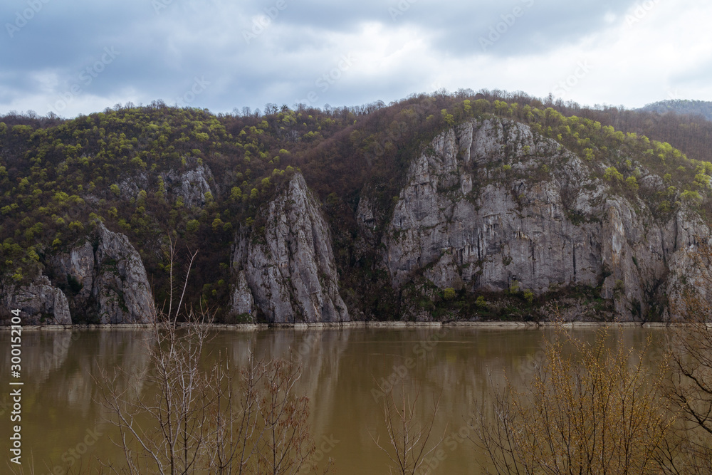 The Danube and mountains on the Serbian side