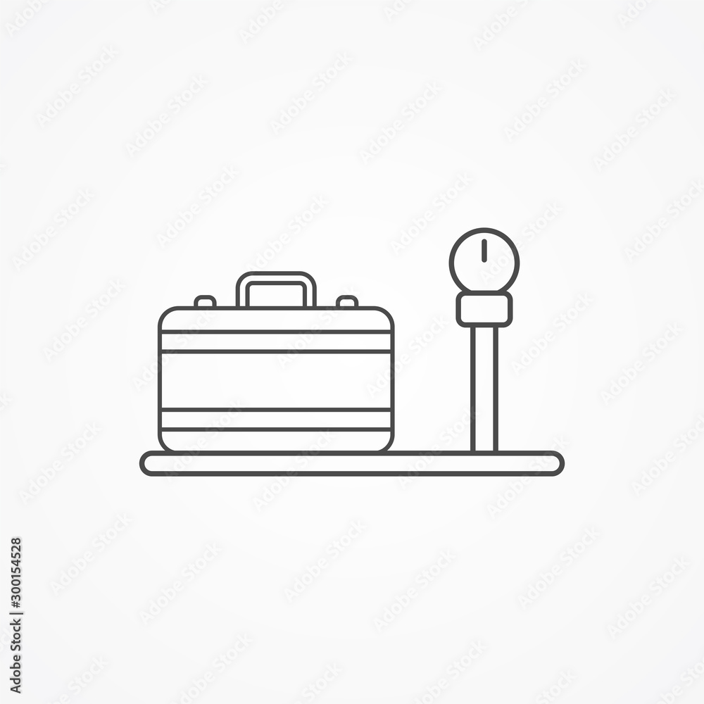 Cargo scale vector icon sign symbol Cargo scale vector icon sign symbol
