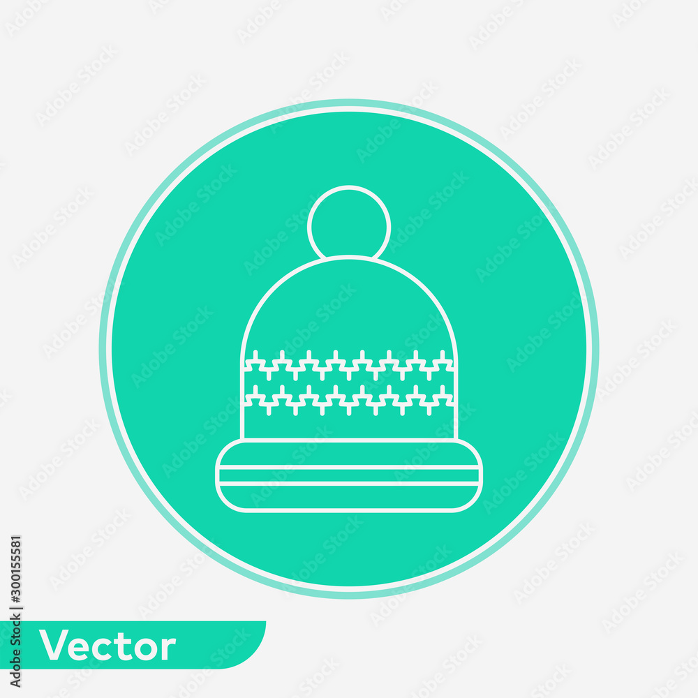 Winter hat vector icon sign symbol Winter hat vector icon sign symbol