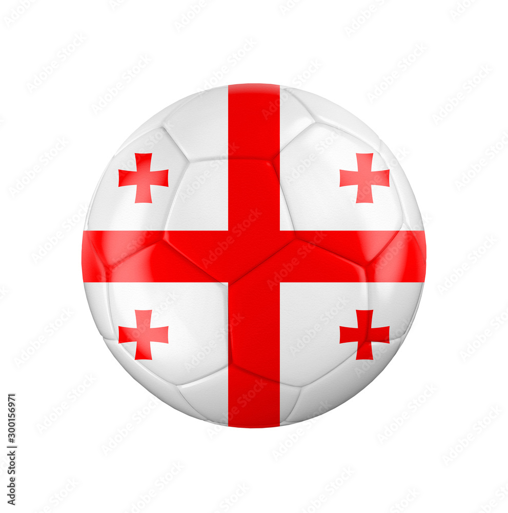 Soccer football ball with flag of Georgia