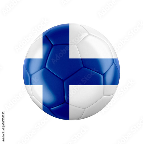 Soccer football ball with flag of Finland