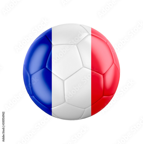 Soccer football ball with flag of France