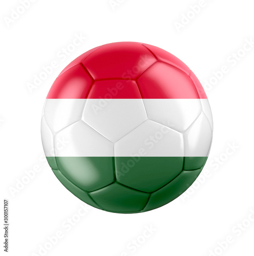 Soccer football ball with flag of Hungary