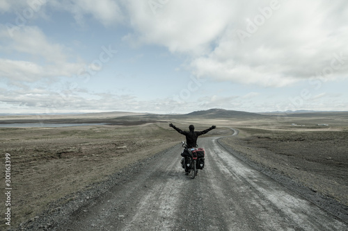 Experience freedom in nature. alone on a journey. On the road with your bike.