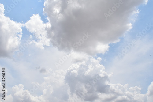 Blue sky background and white clouds soft focus. blue sky cloudsfor background.Natural background.