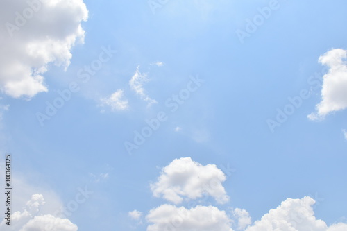Fototapeta Naklejka Na Ścianę i Meble -  Blue sky background and white clouds soft focus. blue sky cloudsfor background.Natural background.