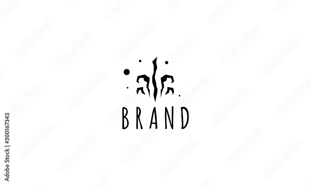 Vector logo on which the abstract image of the fountain. Vector logo on which the abstract image of the fountain.