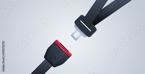 fasten your seat belt poster safe trip safety first concept horizontal flat vector illustration