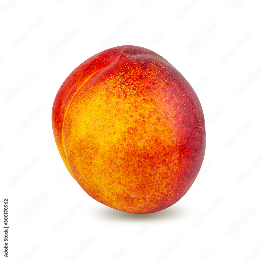 Obraz premium Peach isolated on white background with clipping path