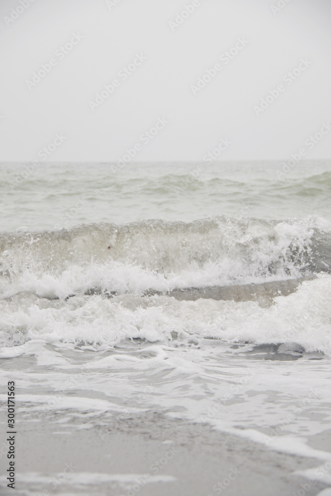 Calm foggy Baltic sea background Calm foggy Baltic sea background