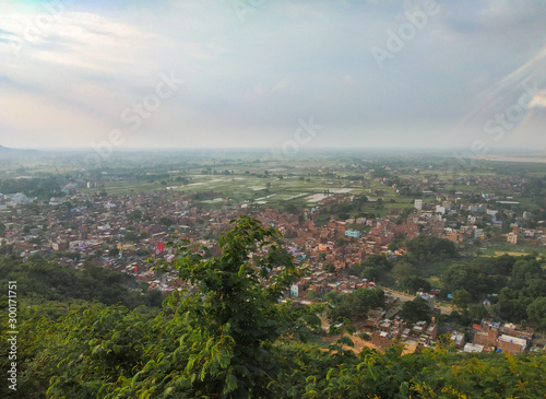 View of the whole city of Gaya from a hill top.