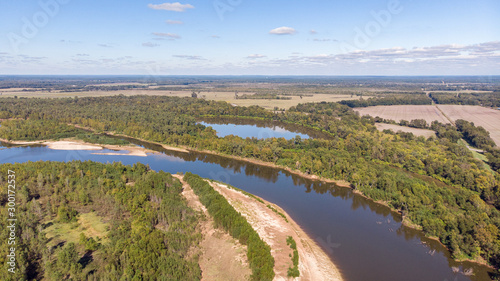 Forest top view drone red river louisiana © wayker