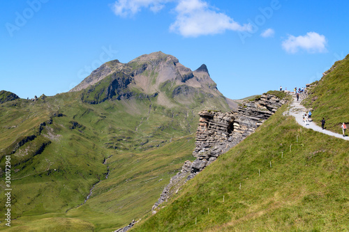 Hiking in swiss alps