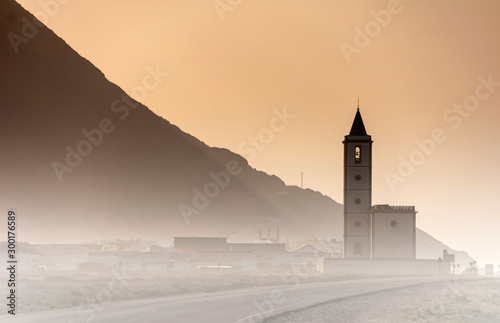 iglesia de las salinas en el parque natural del cabo de gata, Almería photo