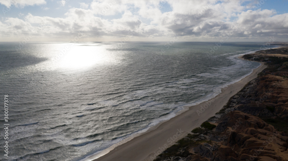 beautiful costline in Brazil during early mornign sunrise