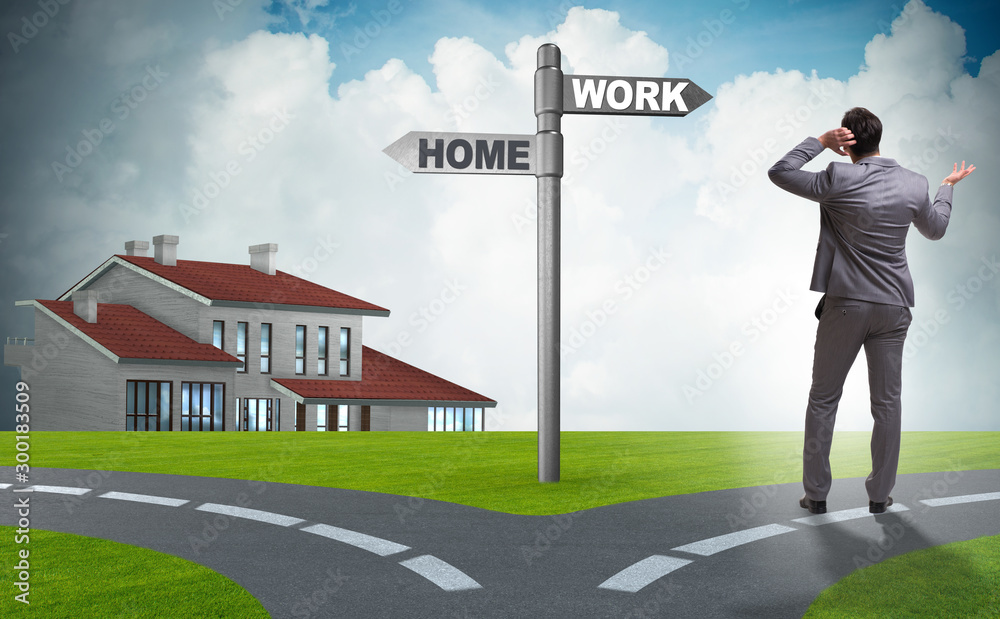 Work life or home balance business concept Work life or home balance business concept