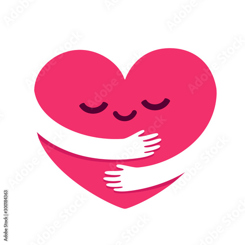 Love yourself heart hug