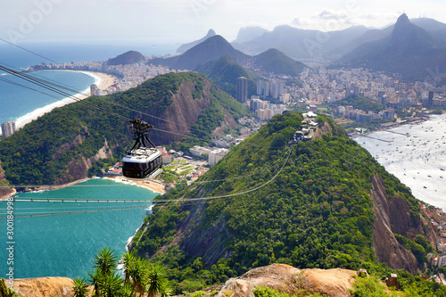 Fototapeta Naklejka Na Ścianę i Meble -  aerial view of the Copacabana and Corcovado - Rio de Janeiro Brazil
