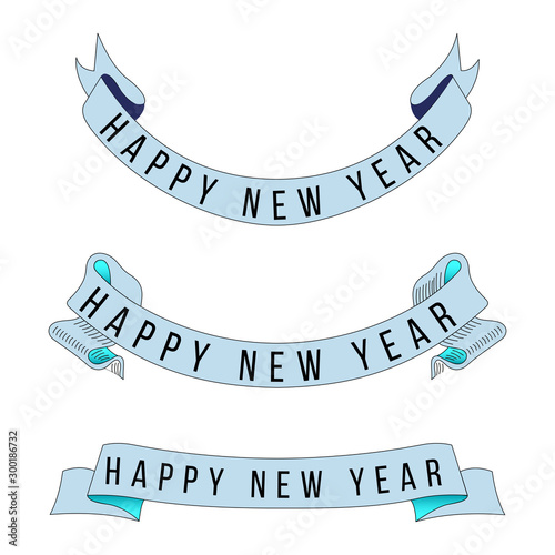 Christmas or New Year ribbo...