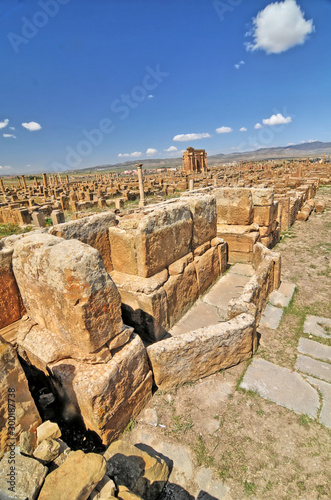 Timgad - a Roman-Berber city in the Aurès Mountains of Algeria.