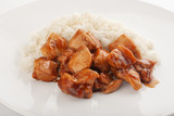 Chicken teriyaki on rice