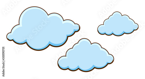 Clouds on white background