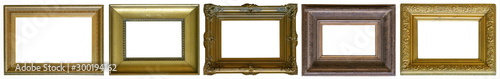 Frames paintings gold antique antiquity collection isolated museum © Андрей Трубицын