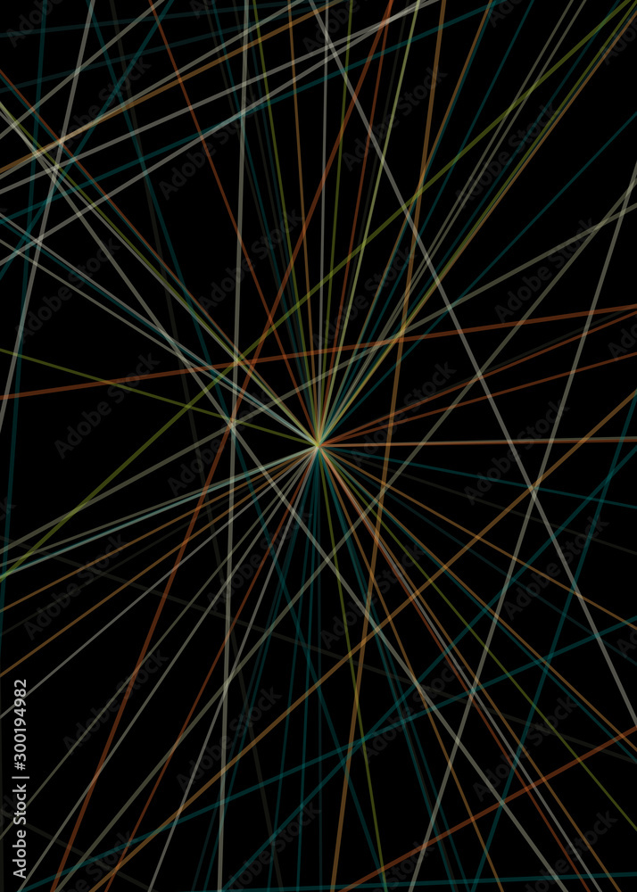 Fototapeta premium Colorful Lines Random Distribution Computational Generative Art background illustration