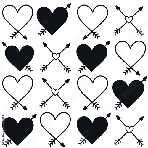 Love symbol, heart, vector illustration photo