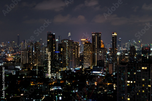 Wallpaper Mural Bangkok Skyline at Night, Bangkok, Thailand, Asia Torontodigital.ca