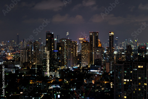 Bangkok Skyline at Night, Bangkok, Thailand, Asia