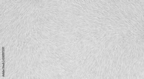 White wool rug on a white background. 3D rendering