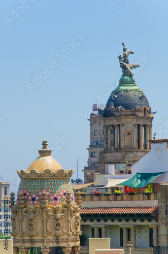 Catalan modernist buildings in Barcelona photo