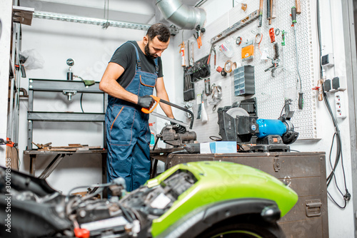 Handyman working at the workshop