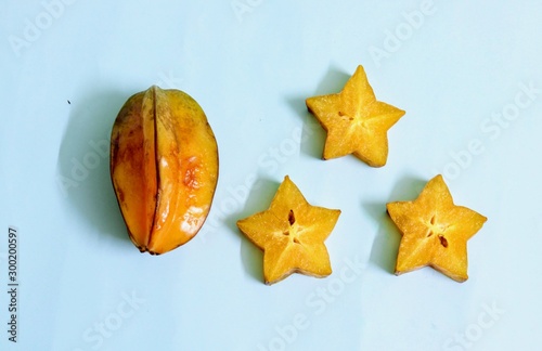 Star fruit or carambola a tropical fruit photo