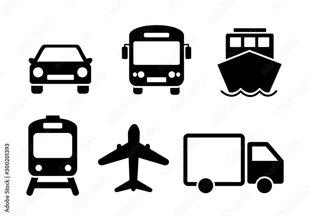 Fast Means Transportation Set Modern Transport: vetor stock (livre de  direitos) 541572736