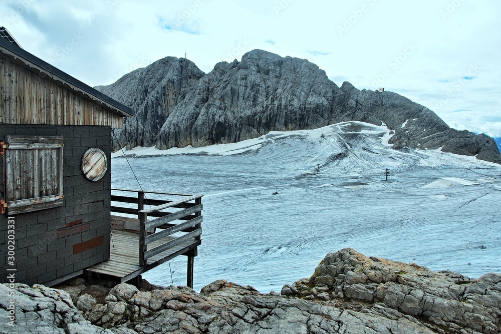 Austrian Alps-view of the glacier on the Dachstein